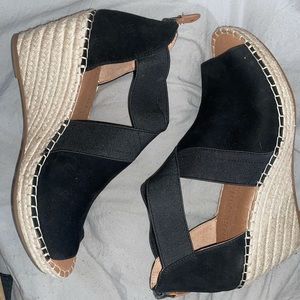 Black Never-Worn Wedges